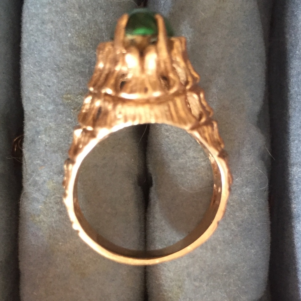 Ring Unique Handmade Basket Weave Jade Ring !